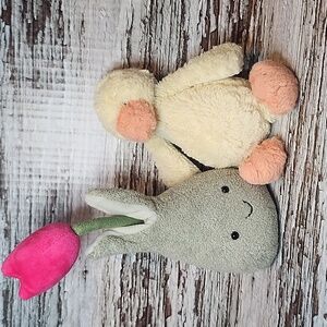 Jellycat Sweet Sprouting Fuscia Tulip And Baby Duck
